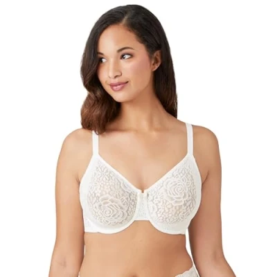 Image of Wacoal Women&#039;s Halo Underwire Bra Ivory off white 34B