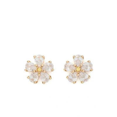Image of kate spade new york Bursting Blooms Studs Earrings clear/goldcoloured, Women&#039;s, Size: One Size, Clear/gold coloured