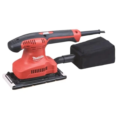Image of Makita M9203/2 240V 1/3 Sheet Finish Sander, Red/Black, 9.2 x 25.2 15.4 cm
