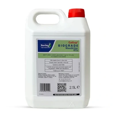 Image of Gallup Biograde Weedkiller RTU Ready to Use Glyphosate Formula for Effective Weed Control Fast Acting All Purpose Killer Gardens, Paths, and Driveways 2.5L