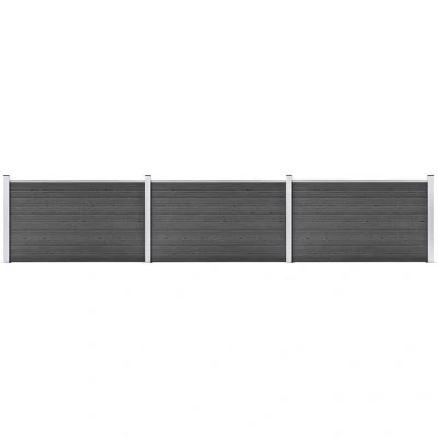 Image of vidaXL Fence Panel Set WPC 526x105 cm Black