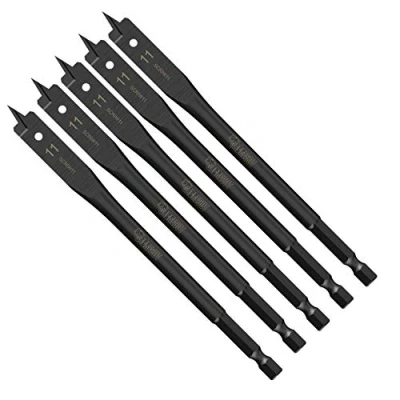 Image of 5 x SabreCut SCRIW11_5 11mm 152mm Impact Rated Flat Wood Spade Bits Compatible with Bosch Dewalt Makita Milwaukee and Many Others