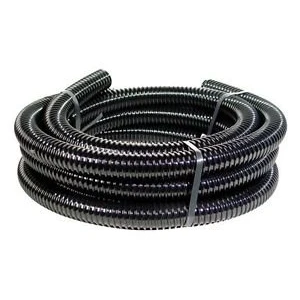 Image of Yamitsu Black Corrugated Flexible Hose Fish Garden Pond Filter Pump Marine Flexi Pipe 10m and 25mm Diameter