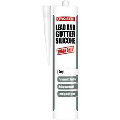 Image of EVO STIK Lead and Gutter Silicone Sealant, Highly Waterproof, Lasts Up To 25 Years, Colour: Grey, Size: 290ml