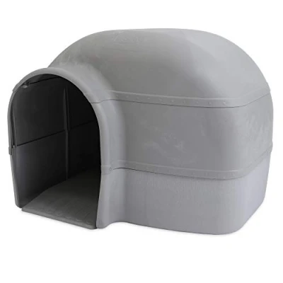 Image of Petmate Husky Dog House Large Waterproof Plastic Kennel Warm Weatherproof Outdoor Durable Shelter