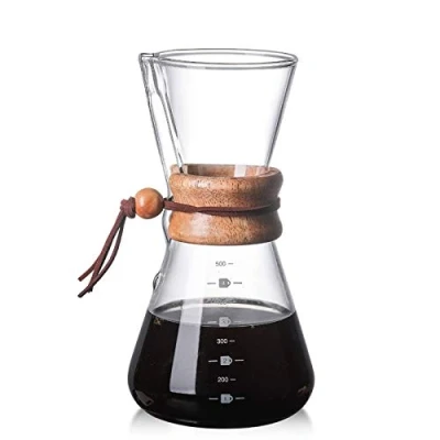 Image of Coffee Pots Heat Resistant Classic Glass Maker Chemex Style Pour Over
