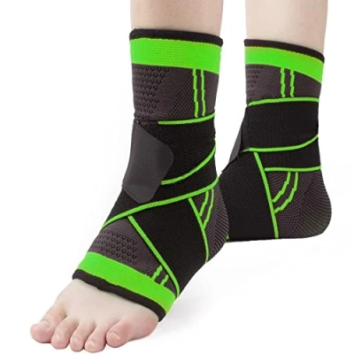 Image of Ankle Support for Women Set of 2 Brace Sprained with Strap Achilles,Tendon,Sprain,Injury Recovery, Lace up Running