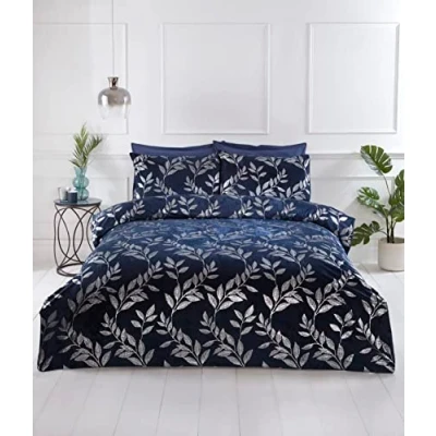 Image of Rapport Home Como Duvet Cover Set Super King Navy