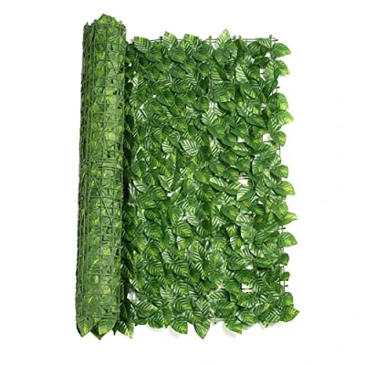 Image of Artificial Hedge Roll,50x300cm,Artificial Faux Ivy Leaf Garden Fence/Wall Privacy Screening Hedge,Artificial Fence Screening,UV Fade Protection Hedging Wall Landscaping