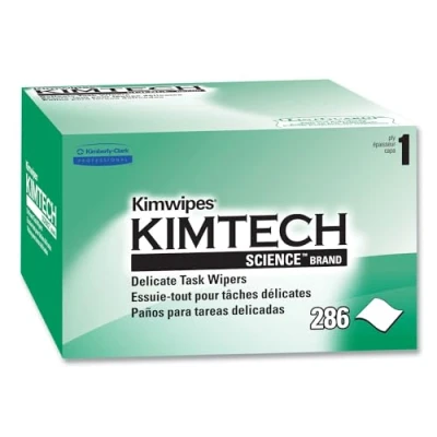 Image of Kimberly Clark 34155 Kimwipes 1 Ply Delicate Task Wipes, 4.4&quot; x 8.4&quot;, Tissue (Pack of 280)