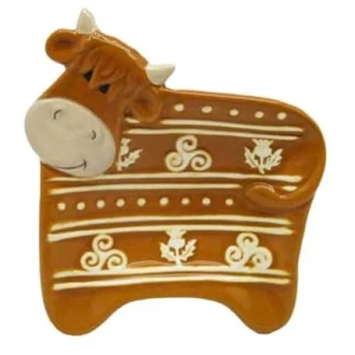 Image of FANCYTHAT and SCIFI PLANET Highland Cow Woolly Ware Teabag Holder