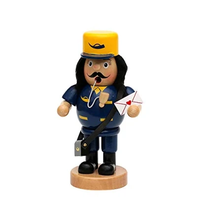 Image of Dekohelden24 Wooden smoker postman (L x W H): 8 7 16 cm.