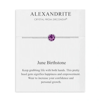 Image of Philip Jones June (Alexandrite) Birthstone Bracelet Created with Zircondia® Crystals
