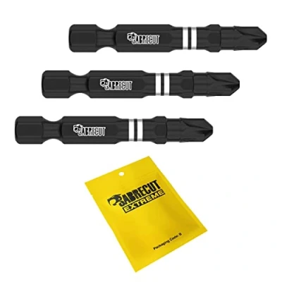 Image of 3 x SabreCut SCPZ350_3 50mm PZ3 Impact Screwdriver Driver Bits Set Single Ended Pozidriv POZI No.3 Heavy Duty