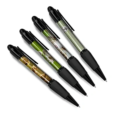 Image of DV DESIGN Set of 4 Sheep Black Ballpoint Pens Farm Farmer Wild Lamb Floral Animals Friends Boys Girls Men Women Theme Pen #79349