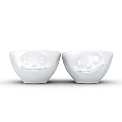 Image of Fifty Eight T01.30.01 Vetträt &amp; Glücklich Bowl Set, Porcelain, 100 ml, White