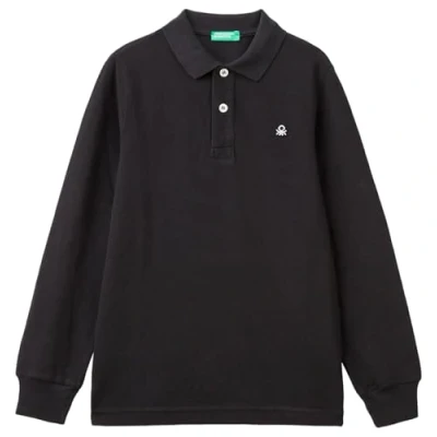 Image of United Colors of Benetton Boy&#039;s Polo Shirt M/L 3089c300z, Black, 140 cm