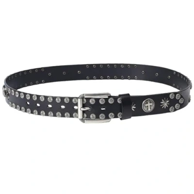 Image of MYIESAXL Studded Belt Metal Punk Rock Steampunk Style Rivet Belts for Men/Women Genuine Leather Gothic Accessories Jeans Pants, 38mm Wide