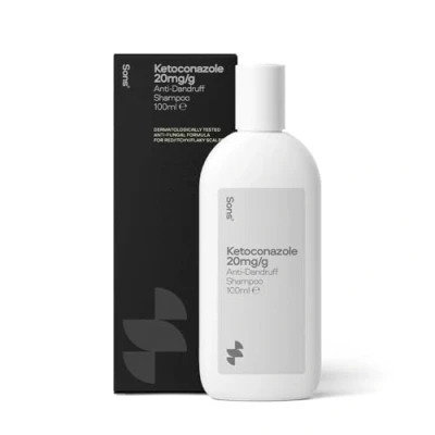 Image of Sons Ketoconazole 20mg/g Anti Dandruff Shampoo, Formula for The Prevention &amp; Treatment of Dandruff, Relieving itching and Redness, Dermatologically Tested Fragrance Free 100ml, 1 Month Supply