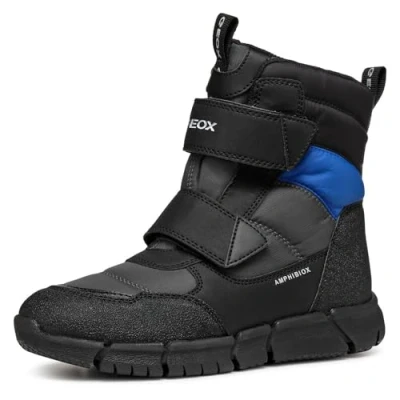 Image of Geox J FLEXYPER BOY B ABX Snow Boot, DK Grey/Royal, 2 UK