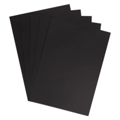 Image of Stephens Black Coloured Card A4 240gsm 25 Sheets, Great For Printing, Photocopying, Making, Decoupage, And Scrapbook Designs, Perfect Cardboard Base Craft Projects, Essential Stationery Item