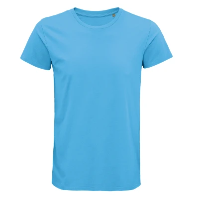 Image of SOLS Mens Crusader Organic T Shirt (Aqua Blue) Size Large