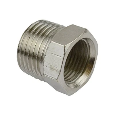Image of Threaded Adapter Hex Bush 1/4 inch BSP Male to 1/8 Female Air Line Fitting FT081