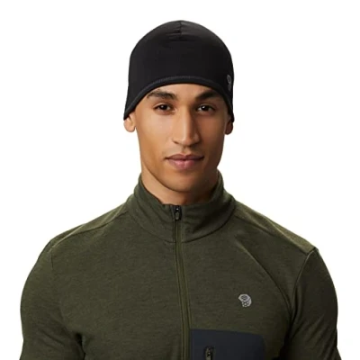 Image of Mountain Hardwear Power Stretch Beanie Hat, Black, One Size