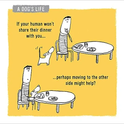 Image of A Dog&#039;s Life Share Their Dinner with You Greeting Card Woodmansterne Cards 481147