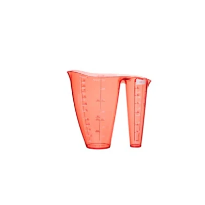 Image of Colourworks 2 in 1 Plastic Measuring Jug for Dry and Liquid Ingredients, Cherry, 500 ml