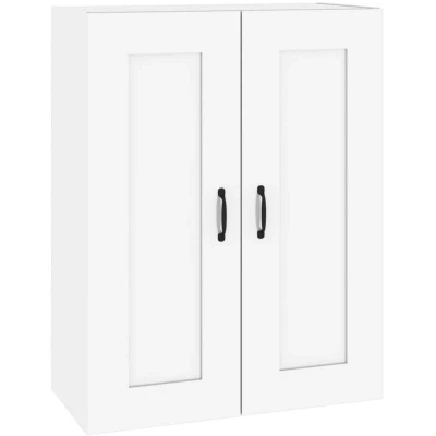 Image of vidaXL Hanging Wall Cabinet High Gloss White 69.5x32.5x90 cm