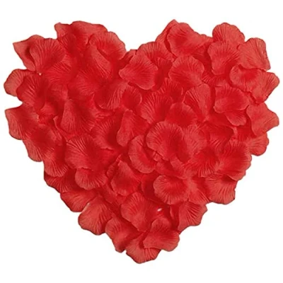 Image of SHATCHI 500pcs Deep Red Silk Rose Petals Mother’S Day Wedding Confetti Anniversary Table Decorations Christening Flowers Scatter