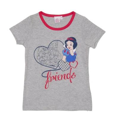 Image of Disney Girls Snow White round neck short sleeve t shirt WD26121 girl Grey Size 4Y