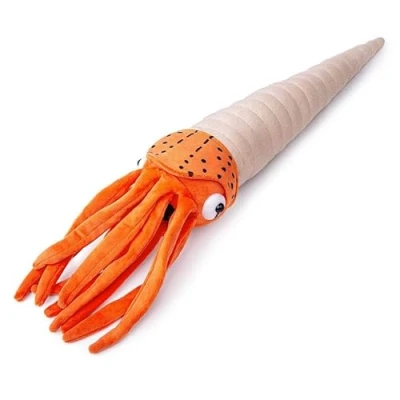 Image of Realistic Cambrian Ancient Organism Cameroceras Plush Toy Simulation 19&quot; Lifelike Sea Creature Stuffed Animals, Creative Ocean Model Plushie, Unique Gift for Kids