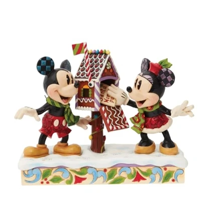 Image of Enesco Jim Shore Mickey &amp; Minnie Post Figurine
