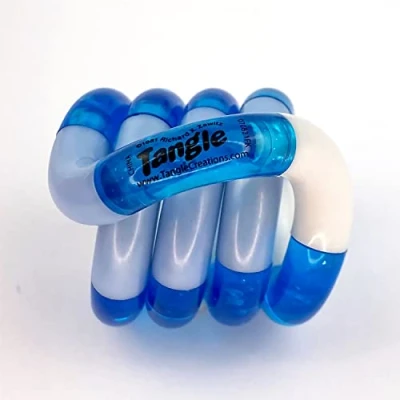 Image of Tangle Jr. Crush Series Snow Fidget TO FOCUS Toy for Kids 3+ Twisting Sensory Great Fine Motor Skills In Official Box