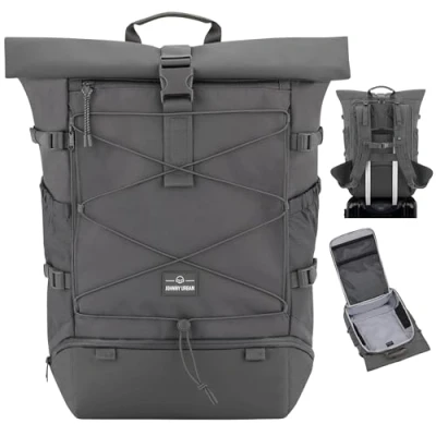 Image of Johnny Urban Travel Backpack Women &amp; Men Grey Allen Large Rucksack for Hiking, Camping, Trekking, Travelling 40l Backpacking Bag with Laptop Compartment Water Repellent