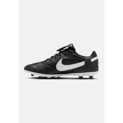 Image of Nike Performance Premier III FG Moulded stud football boots, Men&#039;s, Size: 6/6.5, Black/white leather and imitation