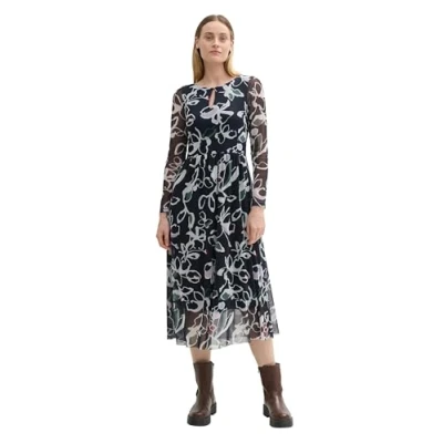 Image of TOM TAILOR Women&#039;s 1043038 Dress, 36554 Painterly Floral Design, 16