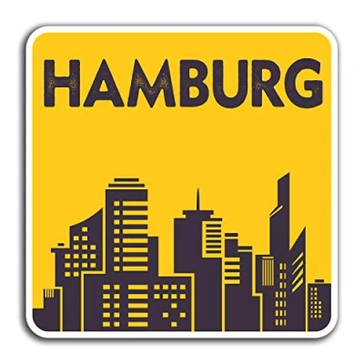 Image of 2 x 10cm Hamburg Germany Vinyl Stickers Travel Sticker Laptop Luggage #32765 (10cm Wide)