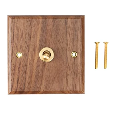Image of Herklotzn Retro American Industrial Light Switch Box, Solid Brass Tilt Plate, Home Stay (1)