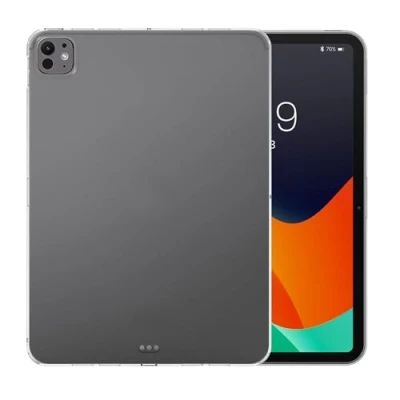 Image of kwmobile Case Compatible with Apple iPad Pro 13&quot; (2024) Soft TPU Back Protector Cover for Tablet Black/Transparent