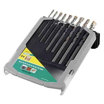 Image of wolfcraft TC Special Concrete Drill Bit Set 9 Pcs. I 7109000 For drilling into concrete, artificial stone and natural
