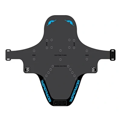 Image of RRP Rapid Racer Products Unisex&#039;s Enduro Mudguard, Black/Cyan, One Size