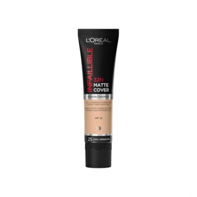 Image of L&#039;Oreal Paris Cover Liquid Foundation, Infallible 24H Matte Cover, Shade 25, 30ML