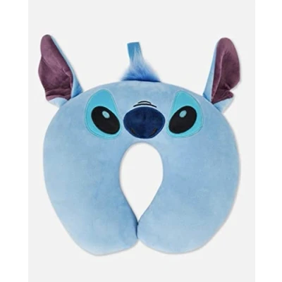 Image of New Disney Stitch Blue Neck Rest Travel Pillow Support Cushion Holiday Primark