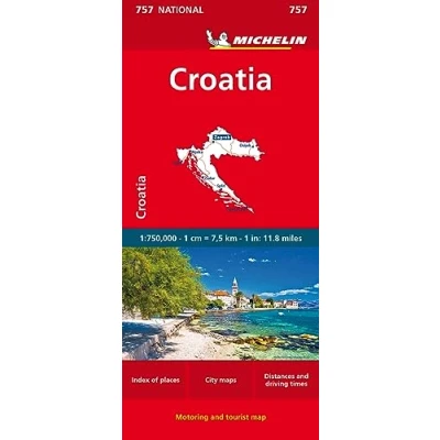Image of Croatia Michelin National Map 757 (Michelin Maps, 757)