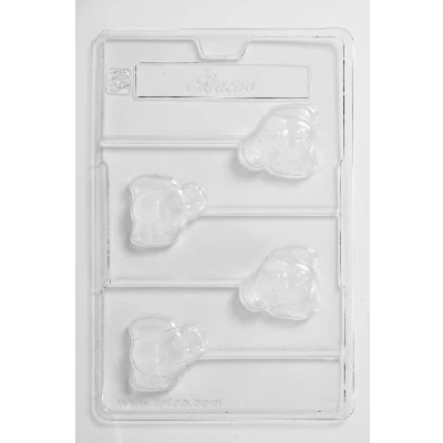 Image of Elephant Lolly Chocolate Mould 4 Cavity