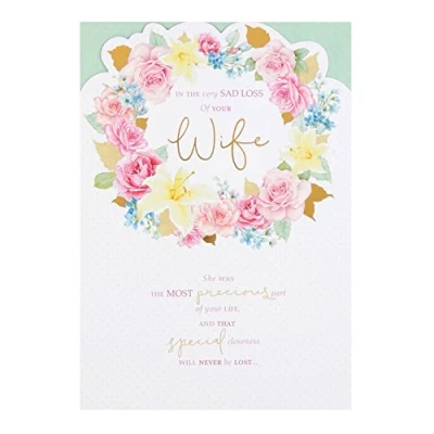Image of Hallmark Sympathy Card &quot;Loss of Wife&quot; Medium