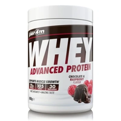Image of Per4m Protein Whey Powder 30 Servings of High Shake with Amino Acids for Optimal Nutrition When Training Low Sugar Gym Supplements (Chocolate &amp; Raspberry, 900g)
